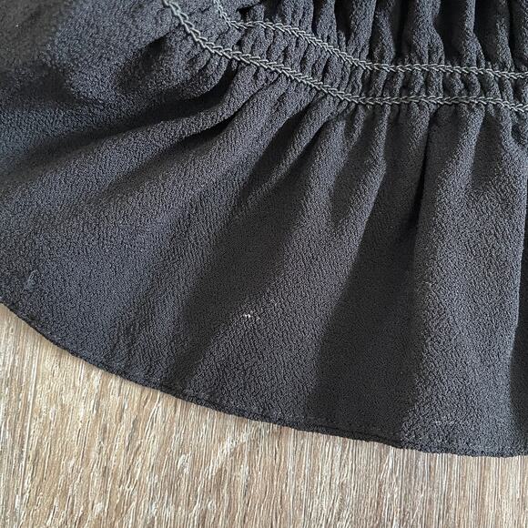 Reformation Ruched Waist Flutter Strap Tank Black - Size: Small - Picture 10 of 11